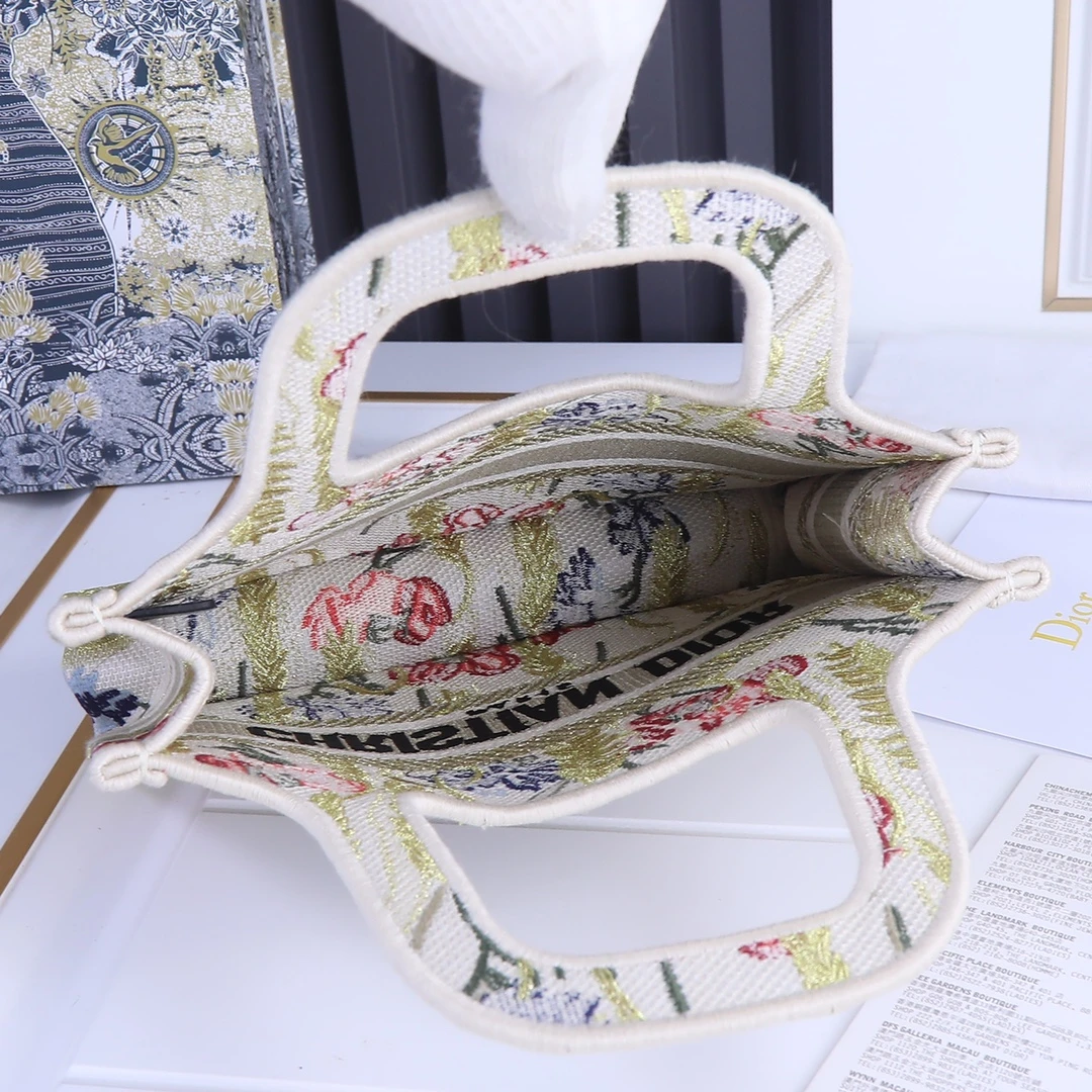 Dior Multicolor Mizza Embroidery Mini Book Tote 9 SZRHM