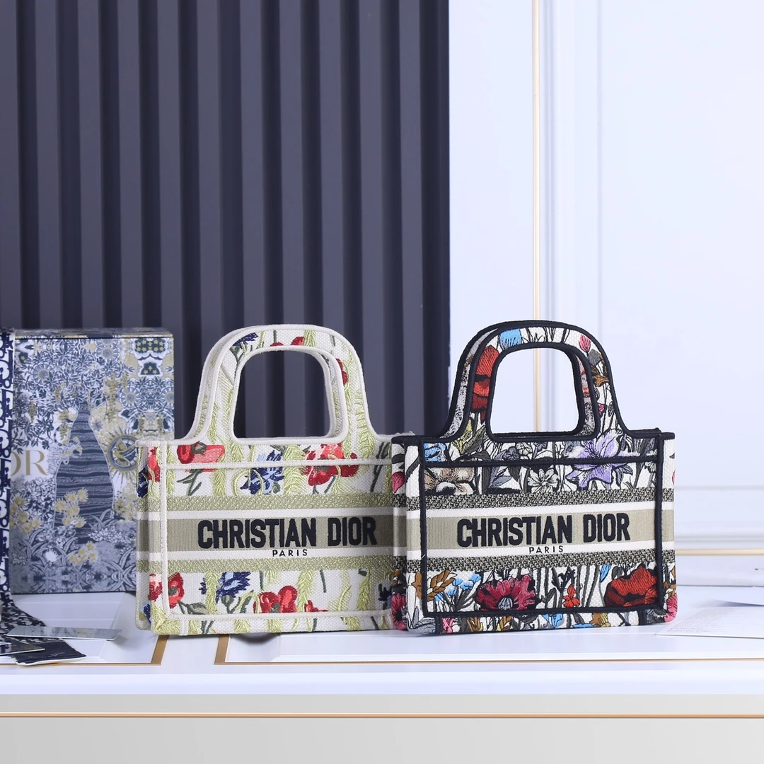 Dior Multicolor Mizza Embroidery Mini Book Tote 1 SZRHM