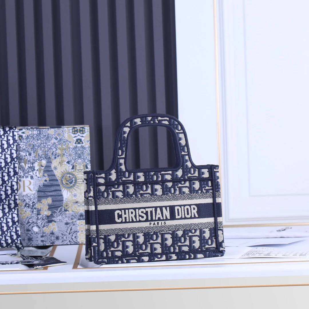 Dior Oblique Embroidery Mini Book Tote 2 SZRIW