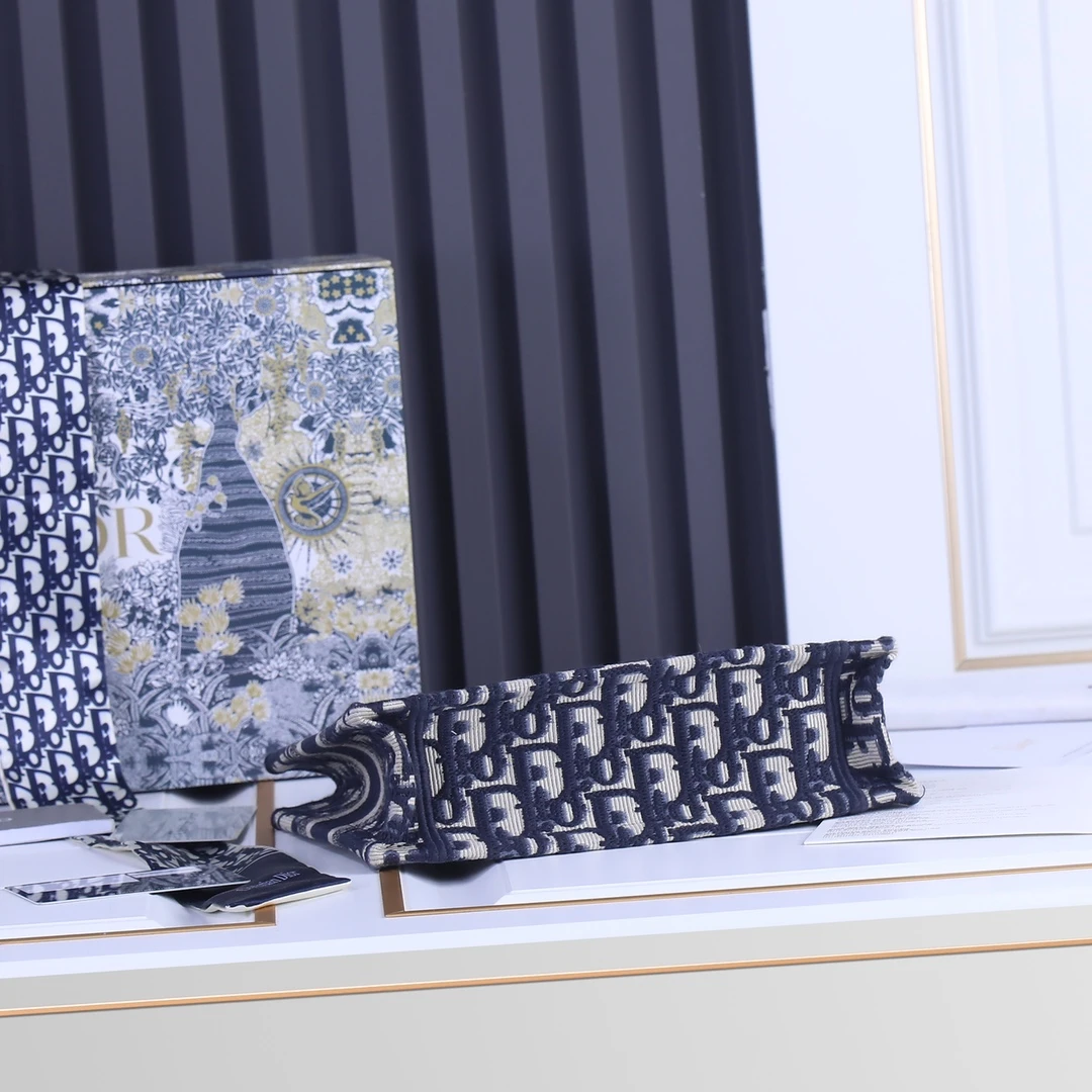 Dior Oblique Embroidery Mini Book Tote 4 SZRIW