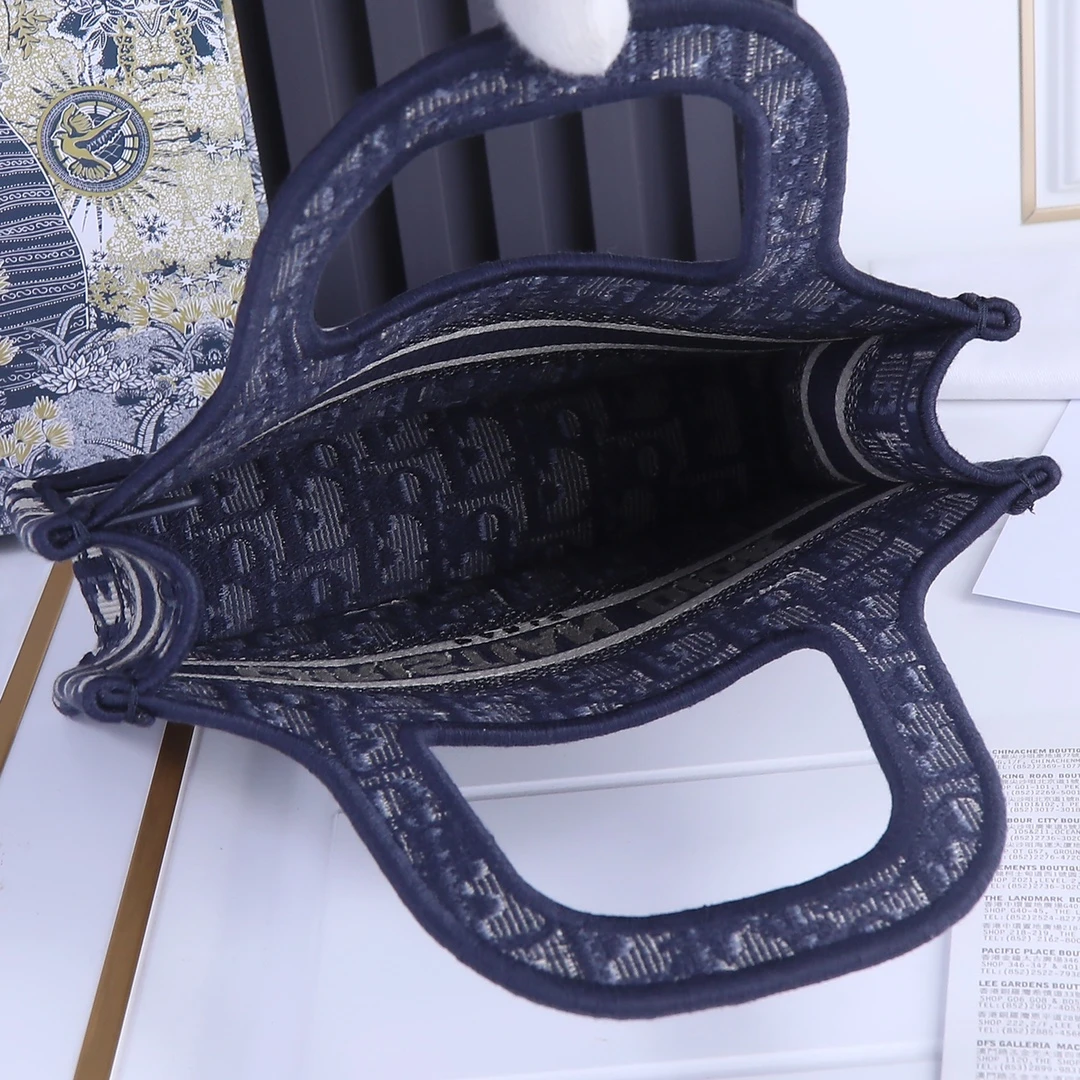 Dior Oblique Embroidery Mini Book Tote 5 SZRIW