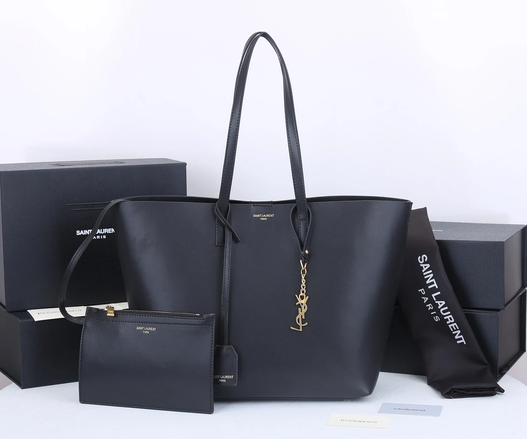YSL Bold East/West Shopping Bag In Grained Leather 1 YSL