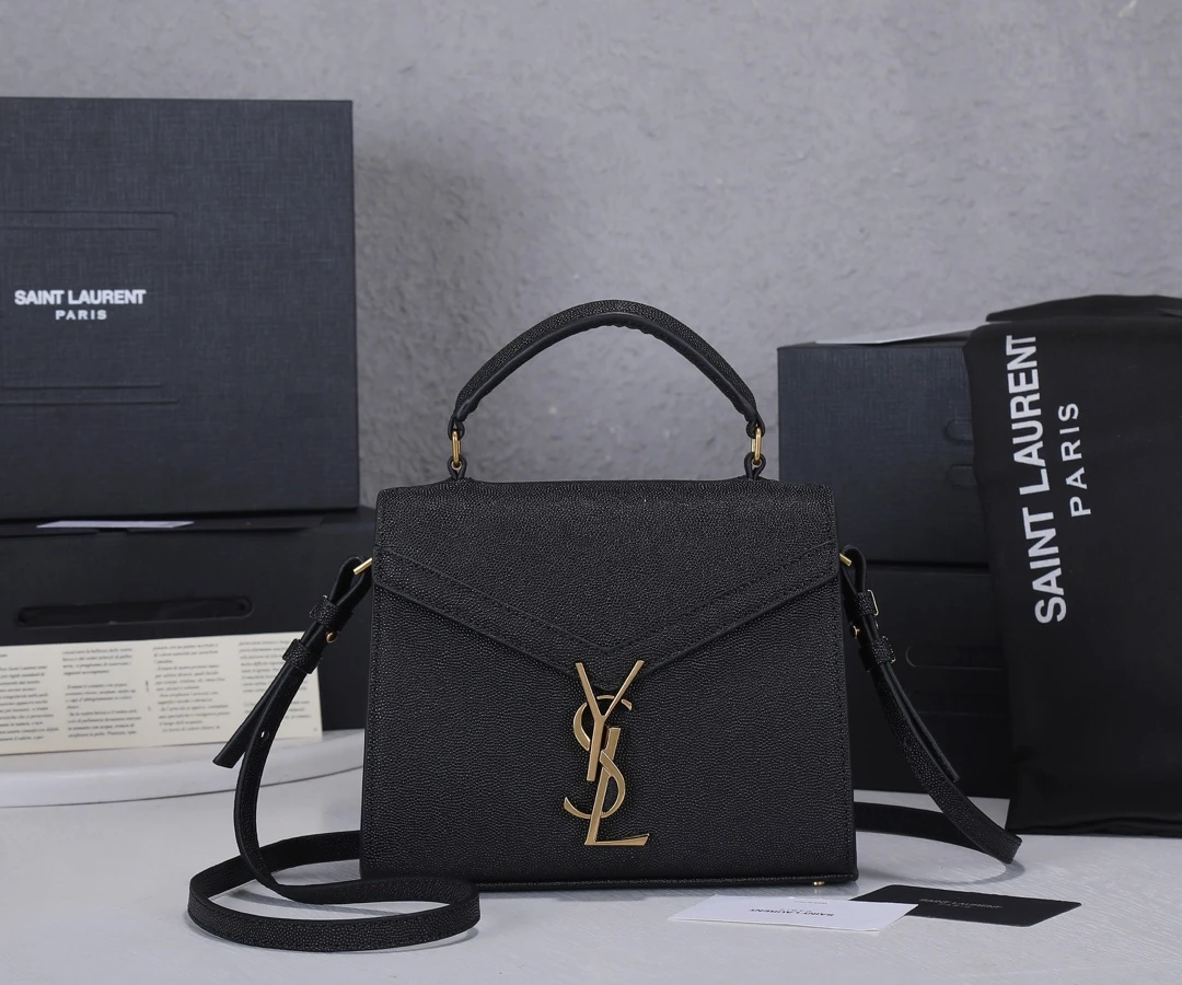 YSL Cassandra Grain De Poudre Leather Mini Top Handle Bag 1 YSL