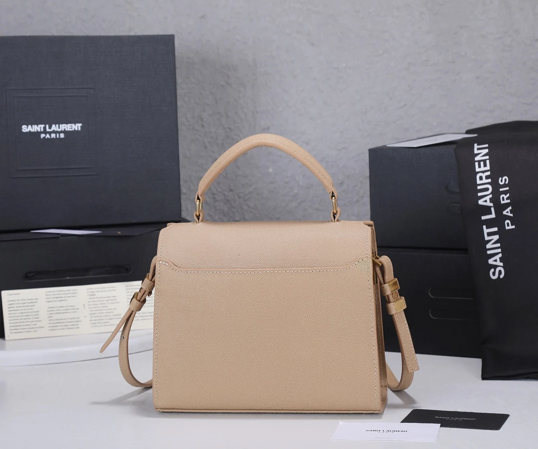 YSL Cassandra Grain De Poudre Leather Mini Top Handle Bag 7 YSL