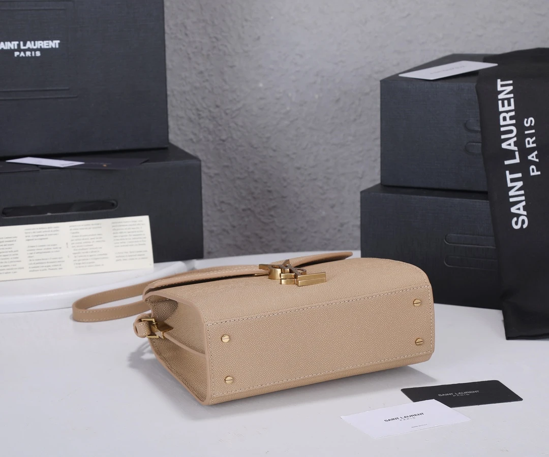 YSL Cassandra Grain De Poudre Leather Mini Top Handle Bag 8 YSL