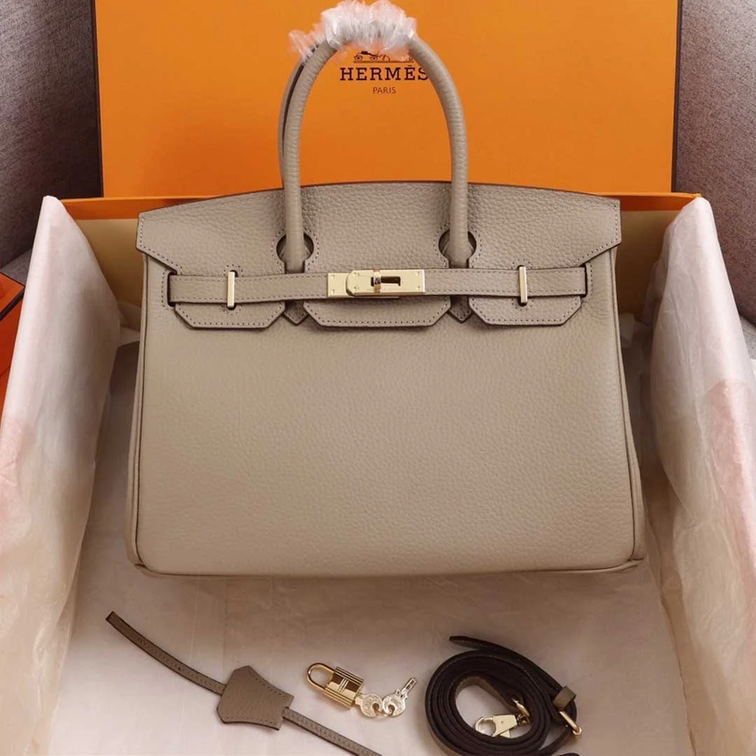 Hermes AAA-Birkin 25/30/35 Bag BEIGE/ORANGE/NAVY 1 brikin