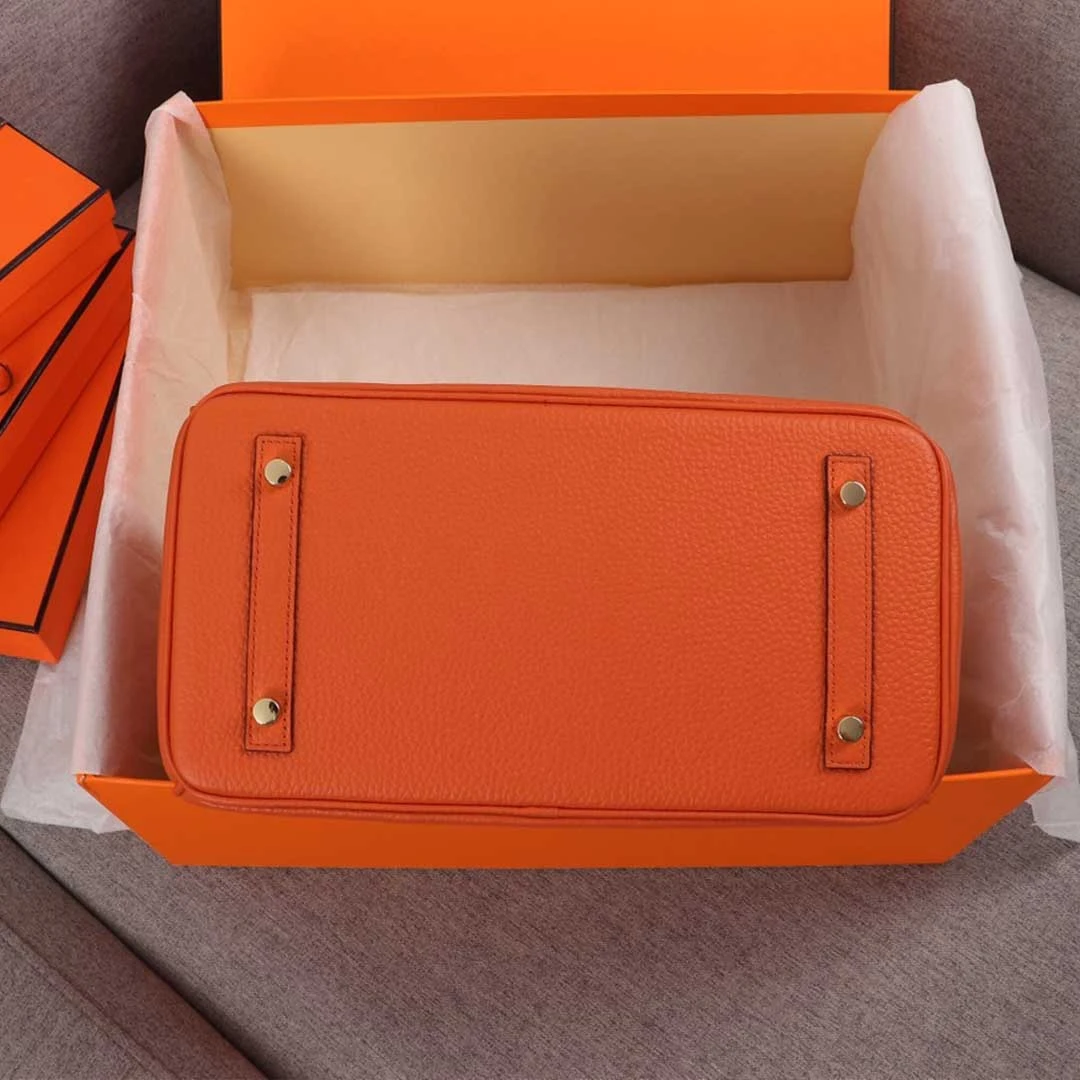 Hermes AAA-Birkin 25/30/35 Bag BEIGE/ORANGE/NAVY 14 brikin