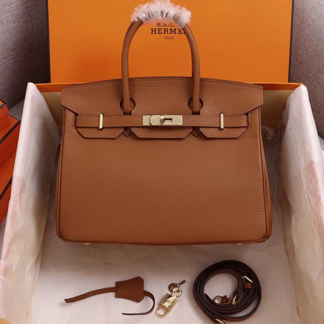 Hermes AAA-Birkin 25/30/35 Bag BEIGE/ORANGE/NAVY 21 brikin