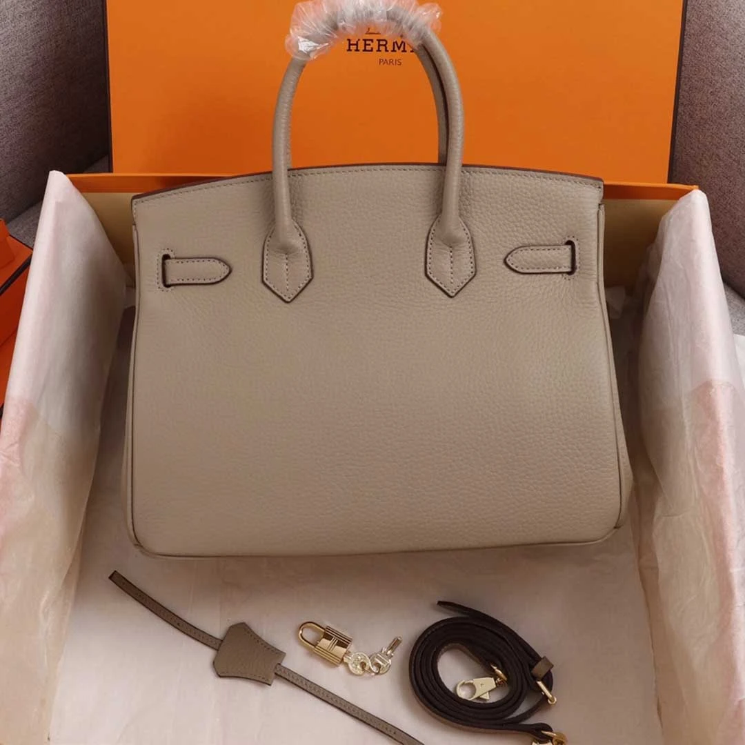 Hermes AAA-Birkin 25/30/35 Bag BEIGE/ORANGE/NAVY 8 brikin