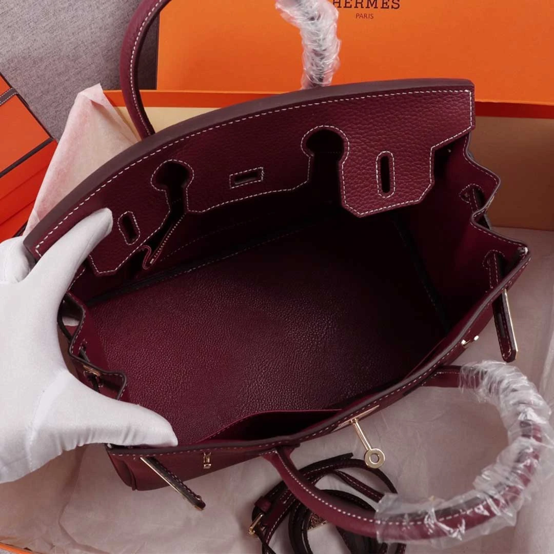 Hermes AAA-Birkin 25/30/35 Bag BEIGE/ORANGE/NAVY 10 brikin