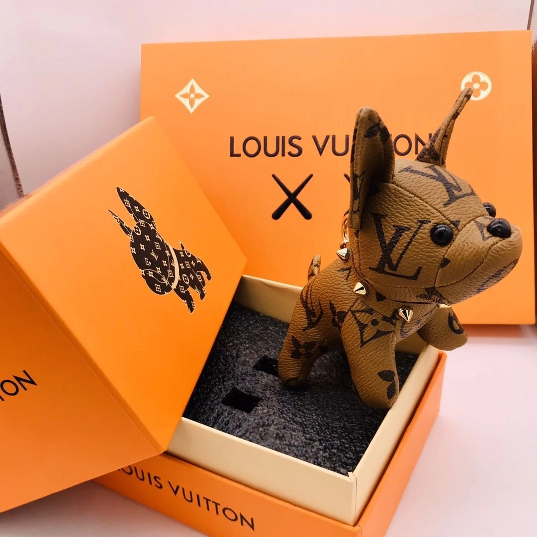 Louis Vuitton Cute French Bulldog Bag Charm and Key Holder 2 cfbbckh