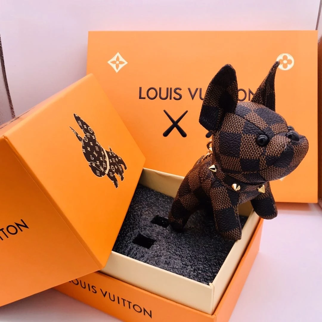 Louis Vuitton Cute French Bulldog Bag Charm and Key Holder 7 cfbbckh