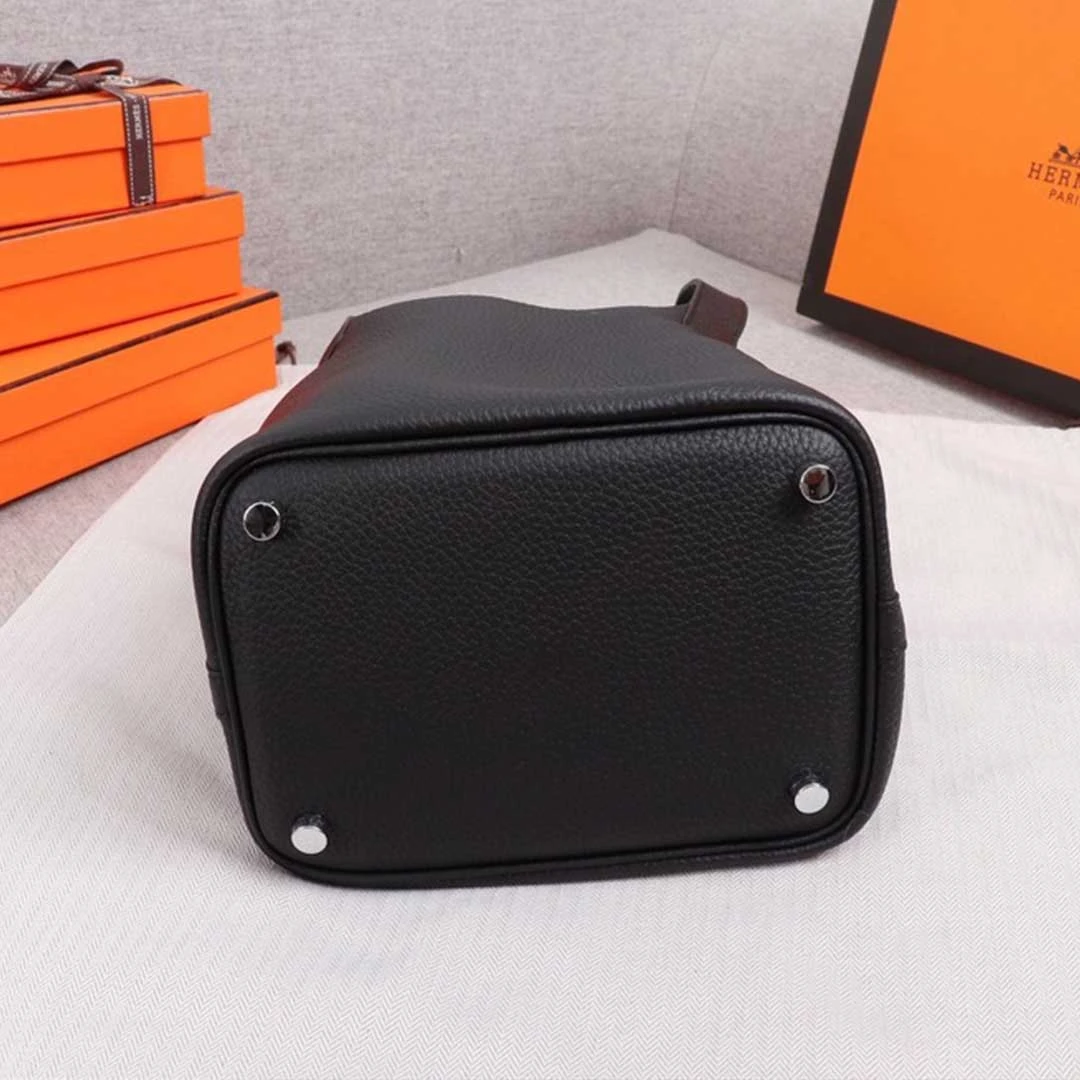 Hermes AAA-Picotin Lock 22cm&18cm bag BLACK/GREEN/BROWN 2 picotin