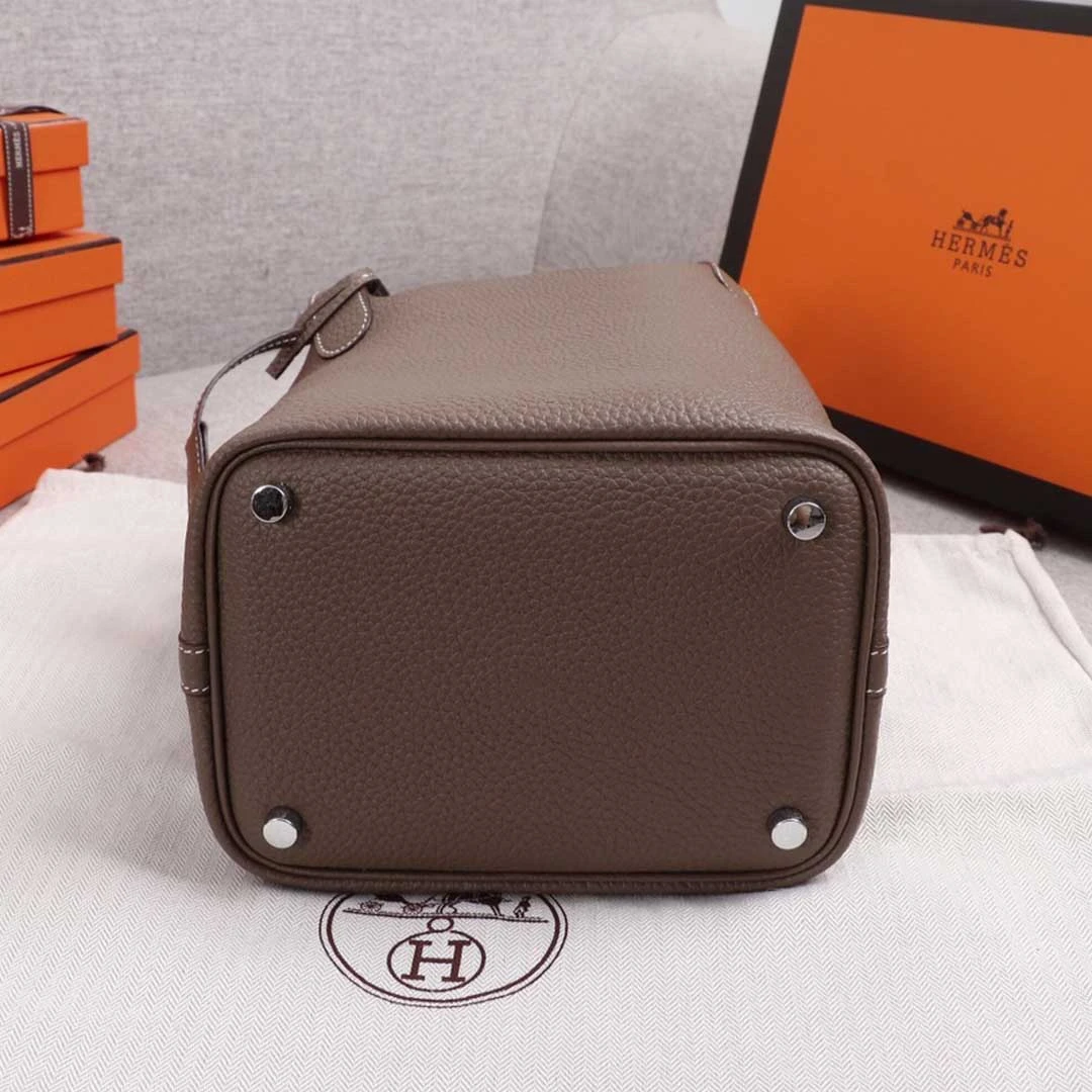 Hermes AAA-Picotin Lock 22cm&18cm bag BLACK/GREEN/BROWN 12 picotin