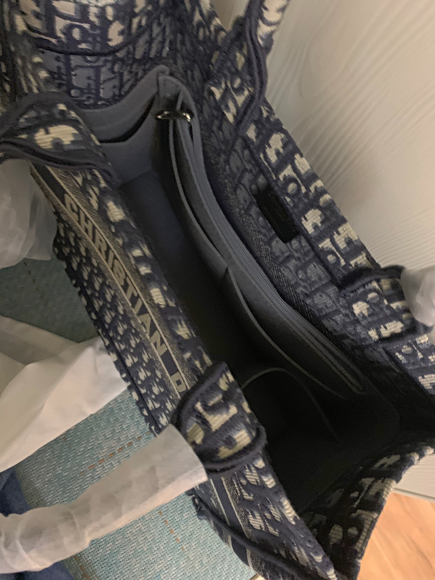 Dior Oblique Embroidery Mini Book Tote photo review