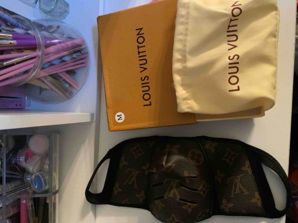 Louis Vuitton The Lux Damier Bespoke Hand Made Mask Black photo review