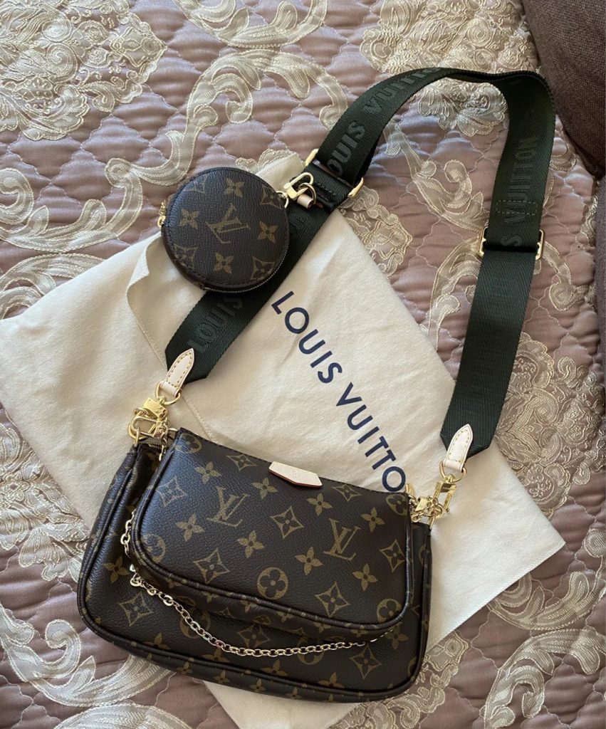 Louis Vuitton MULTI POCHETTE ACCESSOIRES-M44813 GREEN/PINK/BLUE photo review