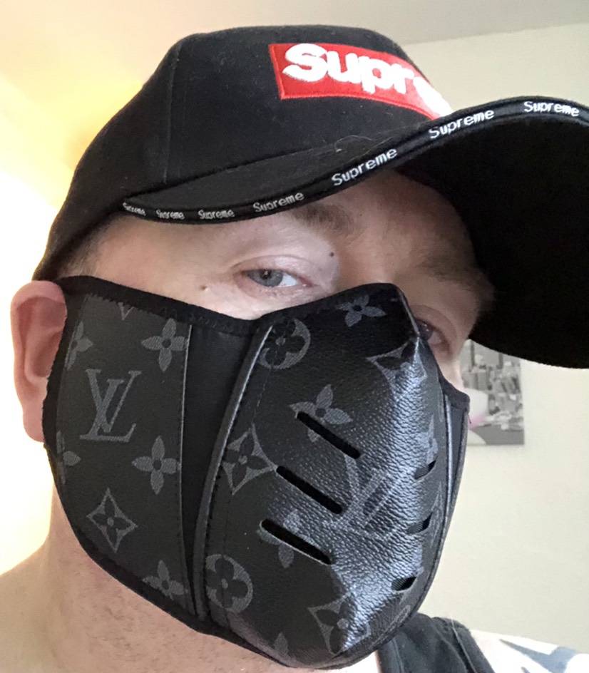 Louis Vuitton The Lux Monogram Bespoke Hand Made Mask Black/Brown photo review